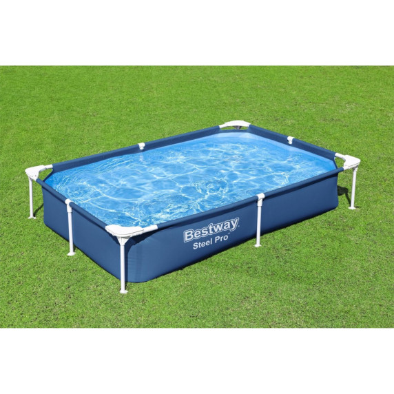 Fémvázas medence 221x150x43 cm BESTWAY 56401 Steel Pro