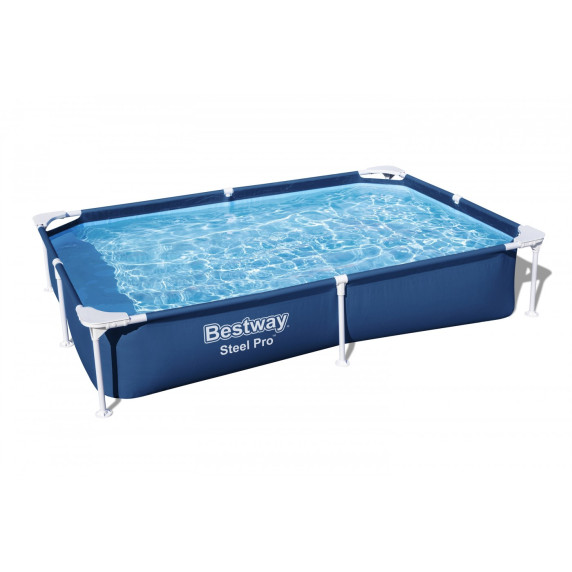 Fémvázas medence 221x150x43 cm BESTWAY 56401 Steel Pro