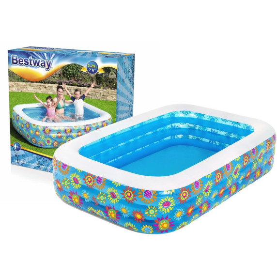 Felfújható gyerekmedence 229x152x56 cm BESTWAY 54120 - Virágmintás