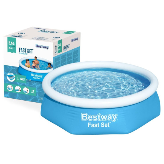 Samonosný rodinný bazén 244 x 61 cm BESTWAY 57448 Fast Set