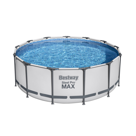 Piscină cu filtru de hârtie și scară - 396x122 cm - BESTWAY 5618W Steel Pro Max 