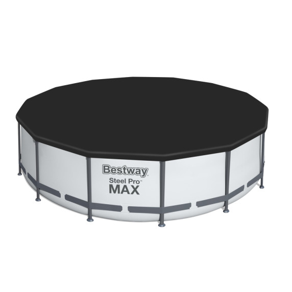 Piscină cu filtru de hârtie și scară - 396x122 cm - BESTWAY 5618W Steel Pro Max 