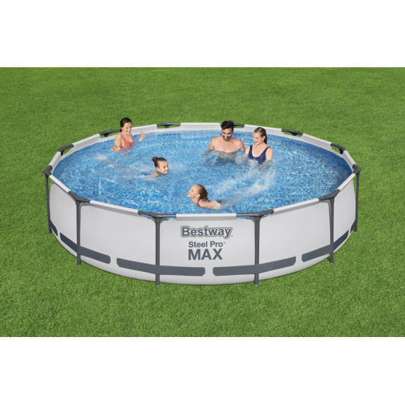Bazén s konštrukciou 366 x 76 cm BESTWAY 56416 Steel Pro Max + kartušová filtrácia