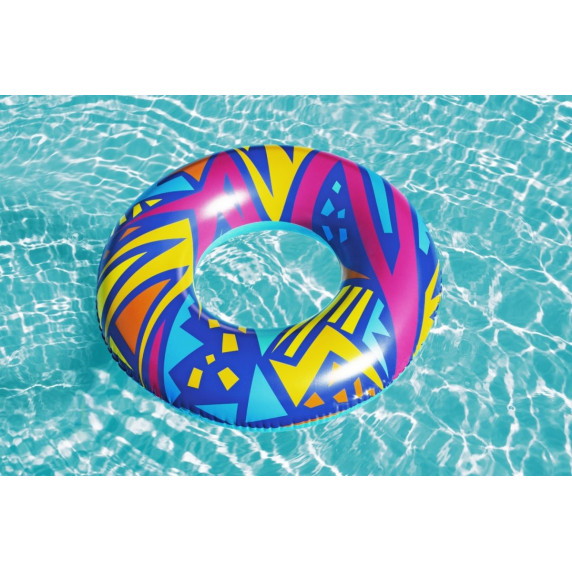 Nafukovacie koleso Geometrické tvary 107 cm Bestway 36228 - modré