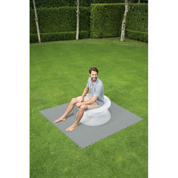 Bazénová podložka puzzle 9 ks 50 x 50 cm BESTWAY 58639 - sivá
