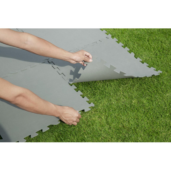 Bazénová podložka puzzle 9 ks 50 x 50 cm BESTWAY 58639 - sivá