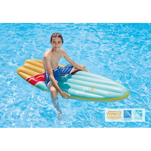 Felfújható szörfdeszka INTEX SURFS UP - Kék/sárga
