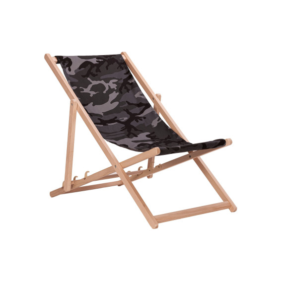 Șezlong plajă - camuflaj gri - AGA