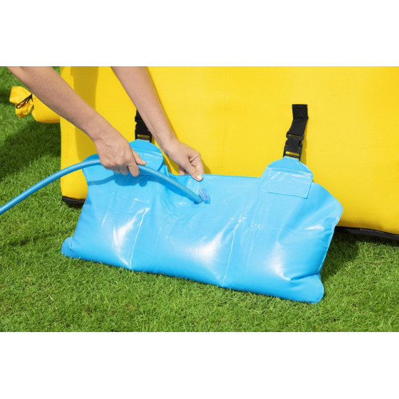 Piscină gonflabilă cu tobogan - loc de joacă - Bestway Mega Mount Splashmore