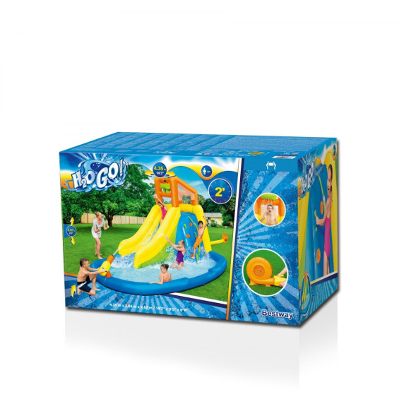 Piscină gonflabilă cu tobogan - loc de joacă - Bestway Mega Mount Splashmore