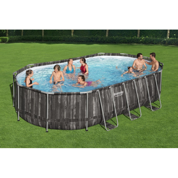 Ovális fémvázas medenceszett 610x366x122 cm BETSWAY 5611R