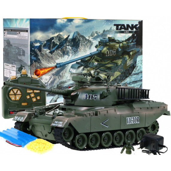 Távirányítós RC Tank M-60 1:18 - zöld