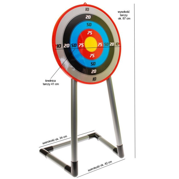 Set arc cu țintă și ventuză - Inlea4Fun Super Archery