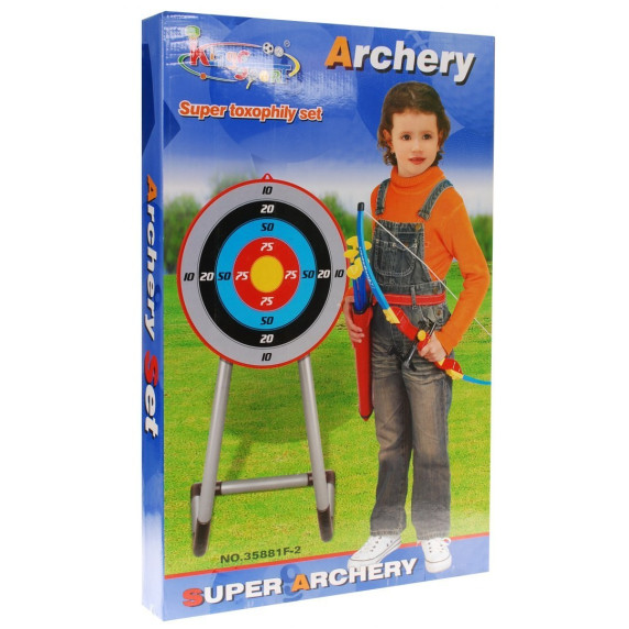 Set arc cu țintă și ventuză - Inlea4Fun Super Archery