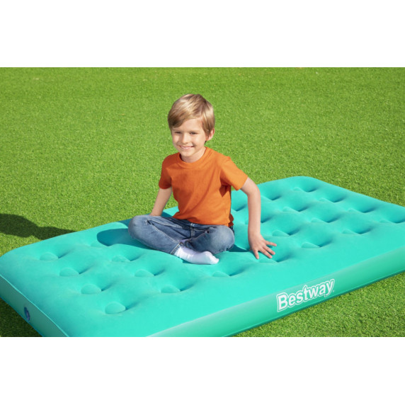 Saltea gonflabilă cu pompă umflare manuală - 158 x 89 x 18 cm - turcoaz - BESTWAY 