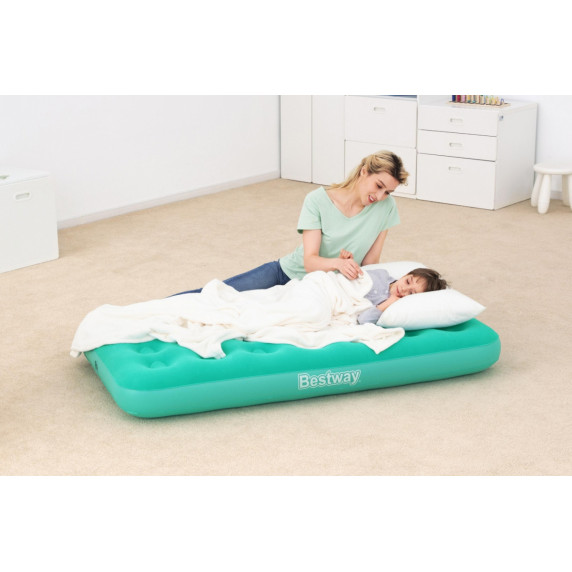 Saltea gonflabilă cu pompă umflare manuală - 158 x 89 x 18 cm - turcoaz - BESTWAY 
