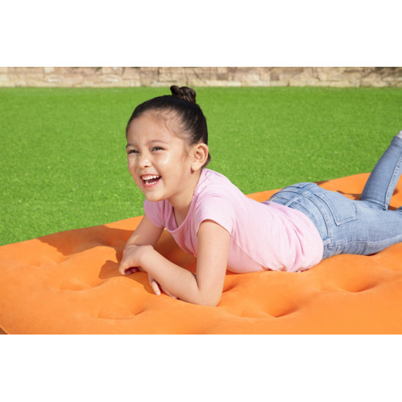 Saltea gonflabilă cu pompă umflare manuală - 158 x 89 x 18 cm - portocaliu - BESTWAY