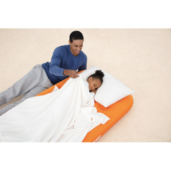 Saltea gonflabilă cu pompă umflare manuală - 158 x 89 x 18 cm - portocaliu - BESTWAY