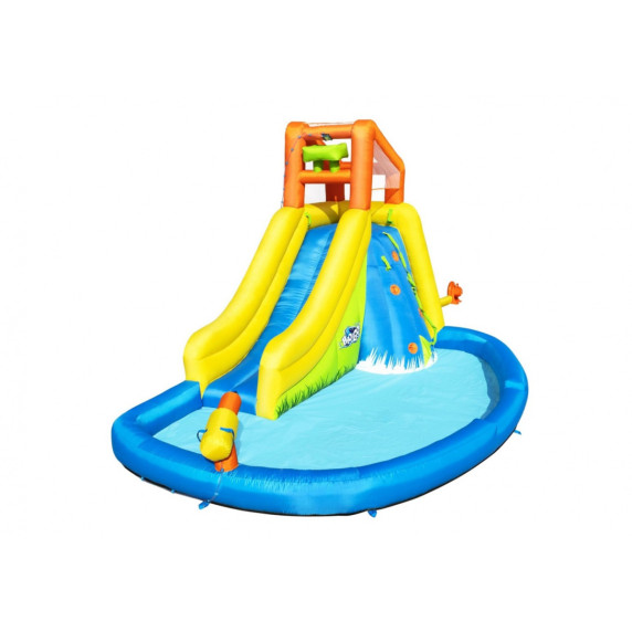 Piscină gonflabilă cu tobogan - loc de joacă - Bestway Mega Mount Splashmore