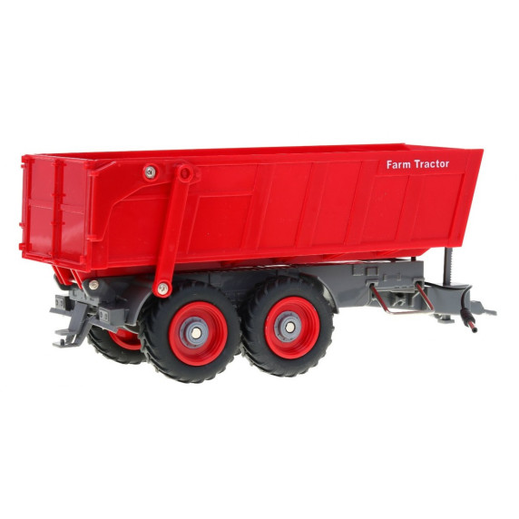 Távirányítós RC traktor pótkocsival 1:28 Inlea4Fun - Zöld/piros