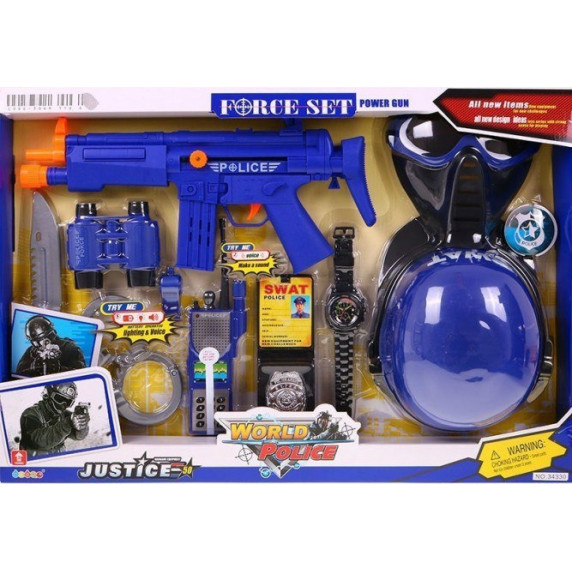 Rendőr jelmez tartozékokkal Inlea4Fun Force set