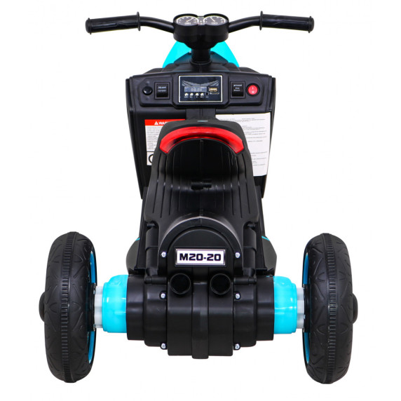 Detská elektrická trojkolka ADVANCE - čierno/modrá