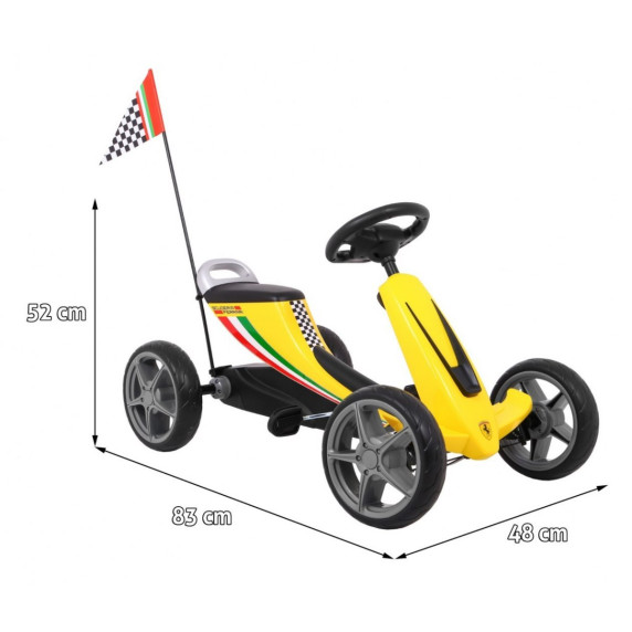 Inlea4Fun FERRARI Pedálos Gokart - sárga