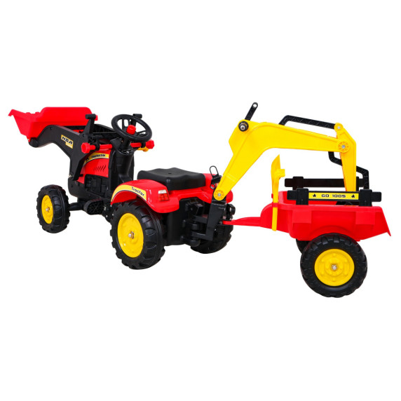 Traktor/bager s prívesom a príslušenstvom Inlea4Fun