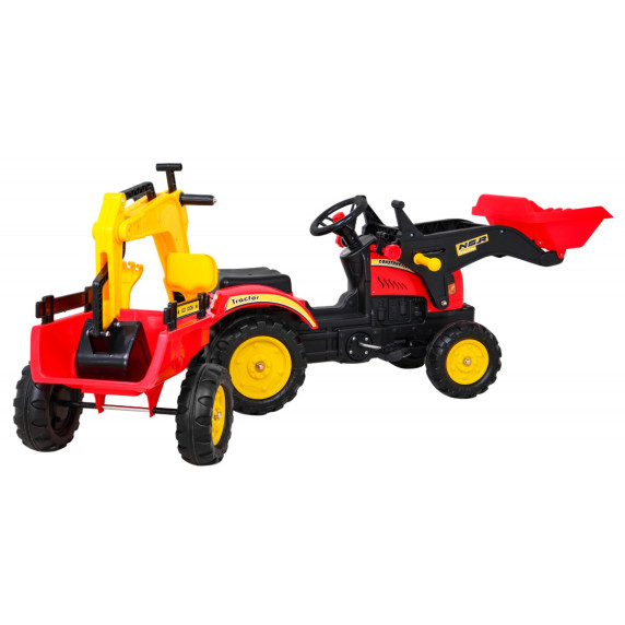Traktor/bager s prívesom a príslušenstvom Inlea4Fun