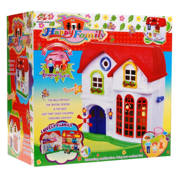 Detský rozkladací domček s nábytkom Inlea4Fun HAPPY FAMILY