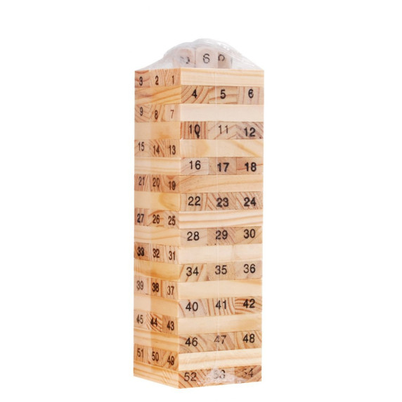 Jenga drevená spoločenská hra Inlea4Fun Wiss Toy