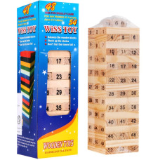 Jenga drevená spoločenská hra Inlea4Fun Wiss Toy - 