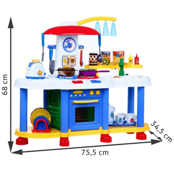 Inlea4Fun FUNNY KITCHENSET Interaktívna kuchynka - modrá