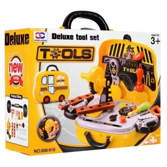 Szerszámos asztal bőröndben Inlea4Fun DELUXE TOOL SET 