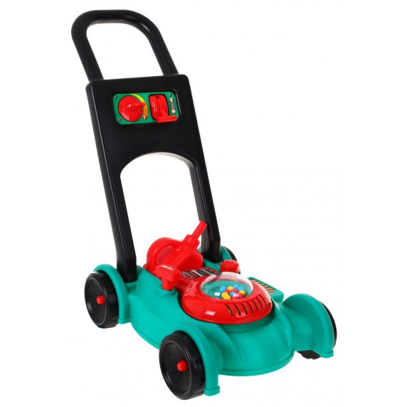 Játék fűnyíró sisakkal és benzinkannával Inlea4Fun GARDEN TOOLS