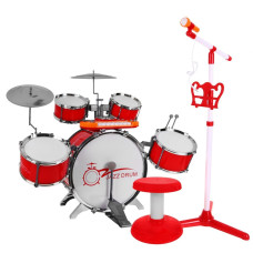 Set tobe pentru copii cu tastatură - Inlea4Fun JAZZ DRUM - roșu - 