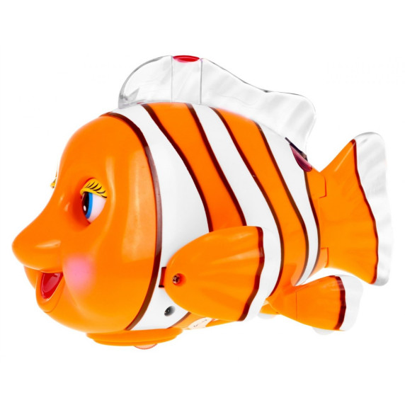 Utekajúca rybička so svetelnými a zvukovými efektmi CLEVER CLOWNFISH Inlea4Fun