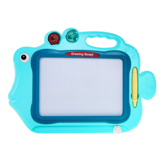 Mágneses rajztábla Inlea4Fun DRAWING BOARD FISH - Kék