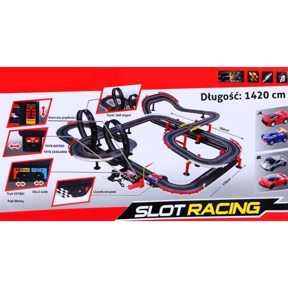 Autópálya 1:43 Inlea4Fun SLOT RACING Giant