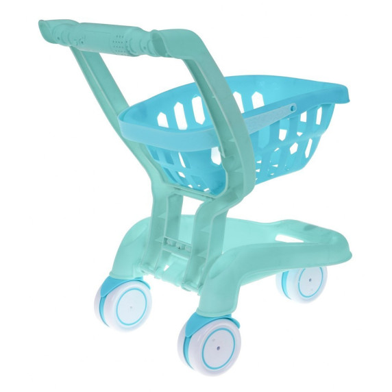 Nákupný vozík s doplnkami Inlea4Fun SHOPPING CART SERIES - modrý