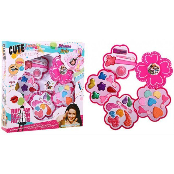 Virág formájú játék sminkkészlet Inlea4Fun CUTE MAKE UP SET 