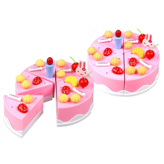 Set tort feliabil cu 75 de accesorii Inlea4Fun DIY Cake Birthday