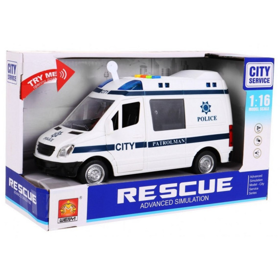 Mentőatuó hang- és fényhatásokkal 22 cm Inlea4Fun City Service 