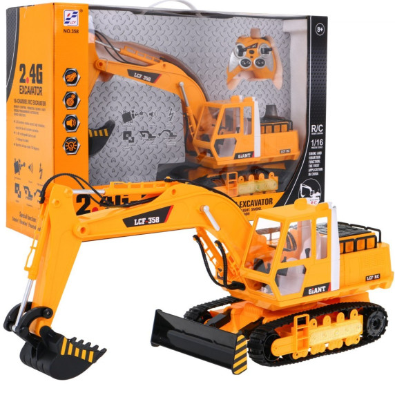 Excavator cu telecomandă - Inlea4Fun Smoke 1:16