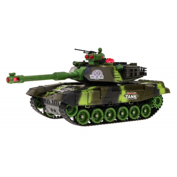 Távirányítós terepmintás tank WAR TANK 1:18 - zöld