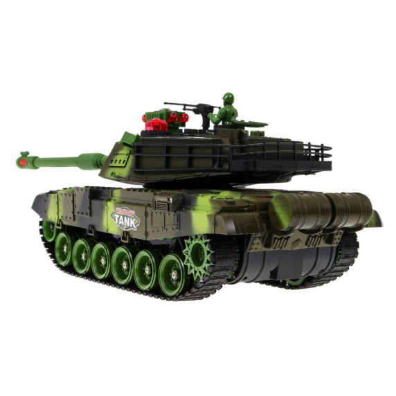 Távirányítós terepmintás tank WAR TANK 1:18 - zöld