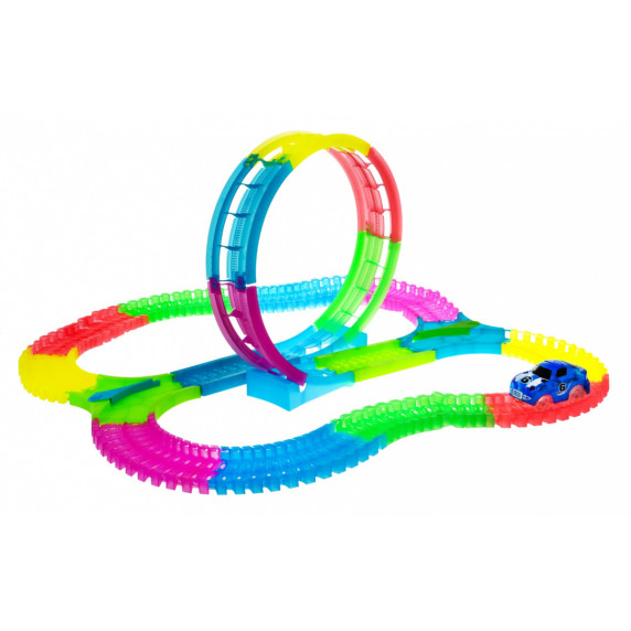 Világító autópálya Inlea4Fun TWISTER TRAKCS 132 darabos