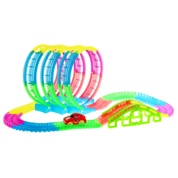 Világító autópálya Inlea4Fun TWISTER TRAKCS 145 darabos