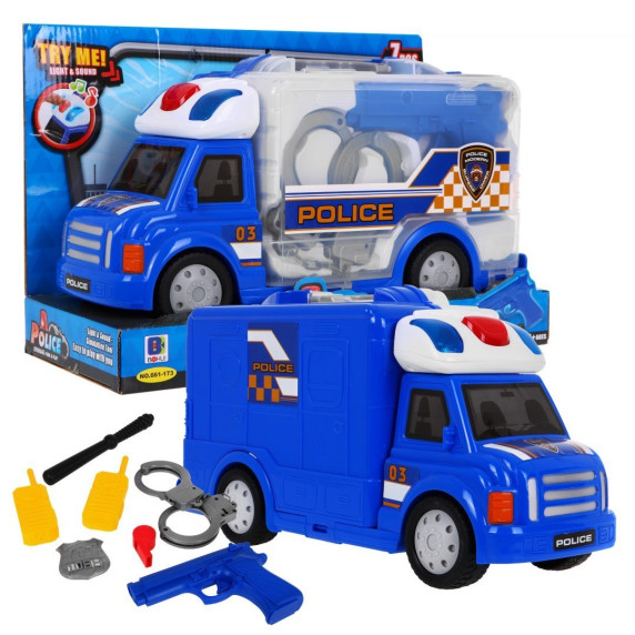 Interaktívne policajné auto s príslušenstvom v kufríku Inlea4Fun