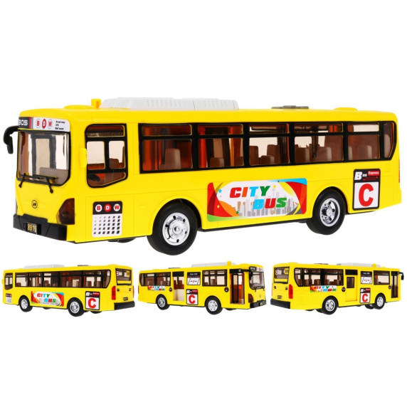 Játék autóbusz Inlea4Fun CITYBUS - Sárga